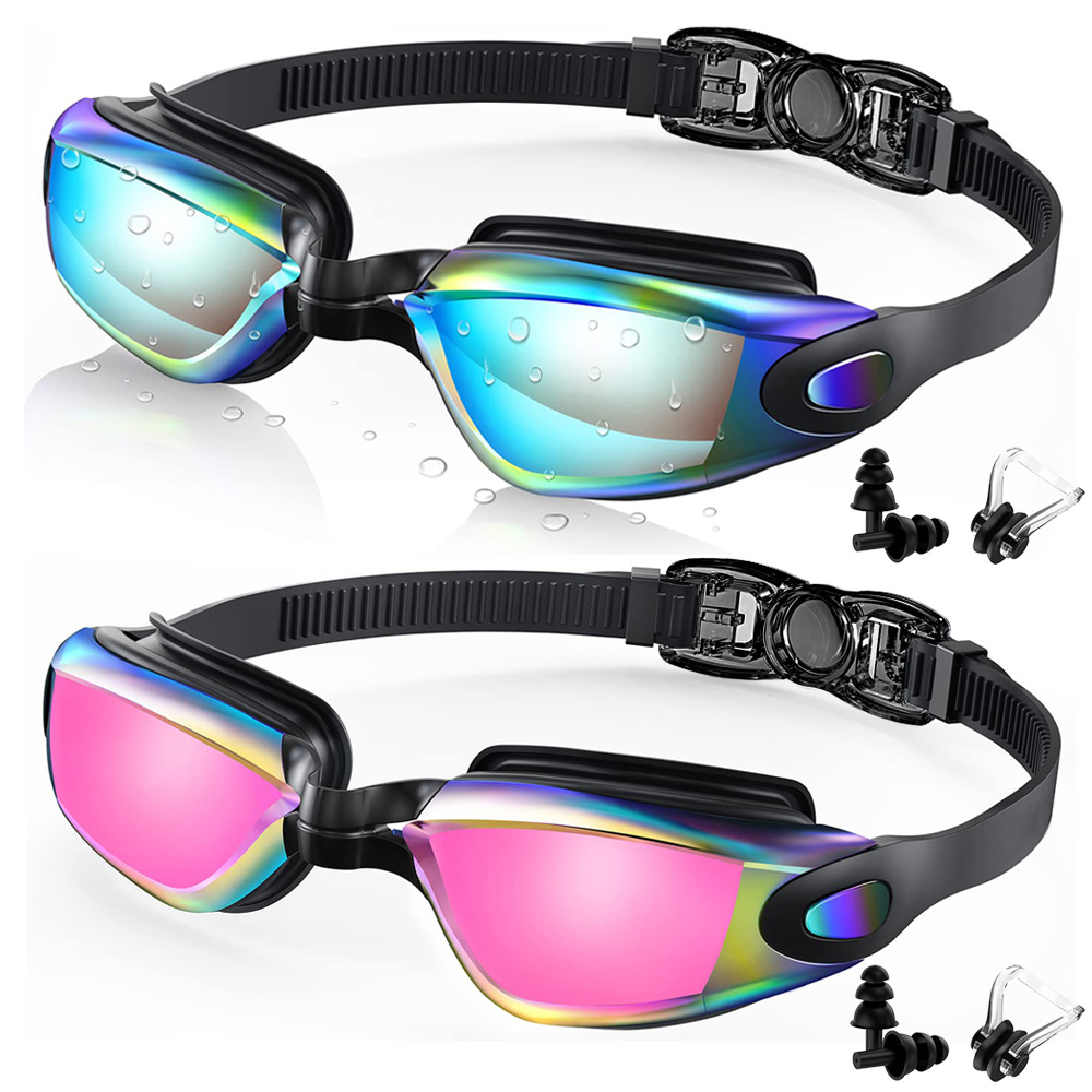 2 Pack Swimming Goggles Anti-F - Swim Goggles Anti Fog Uv 评论和价格