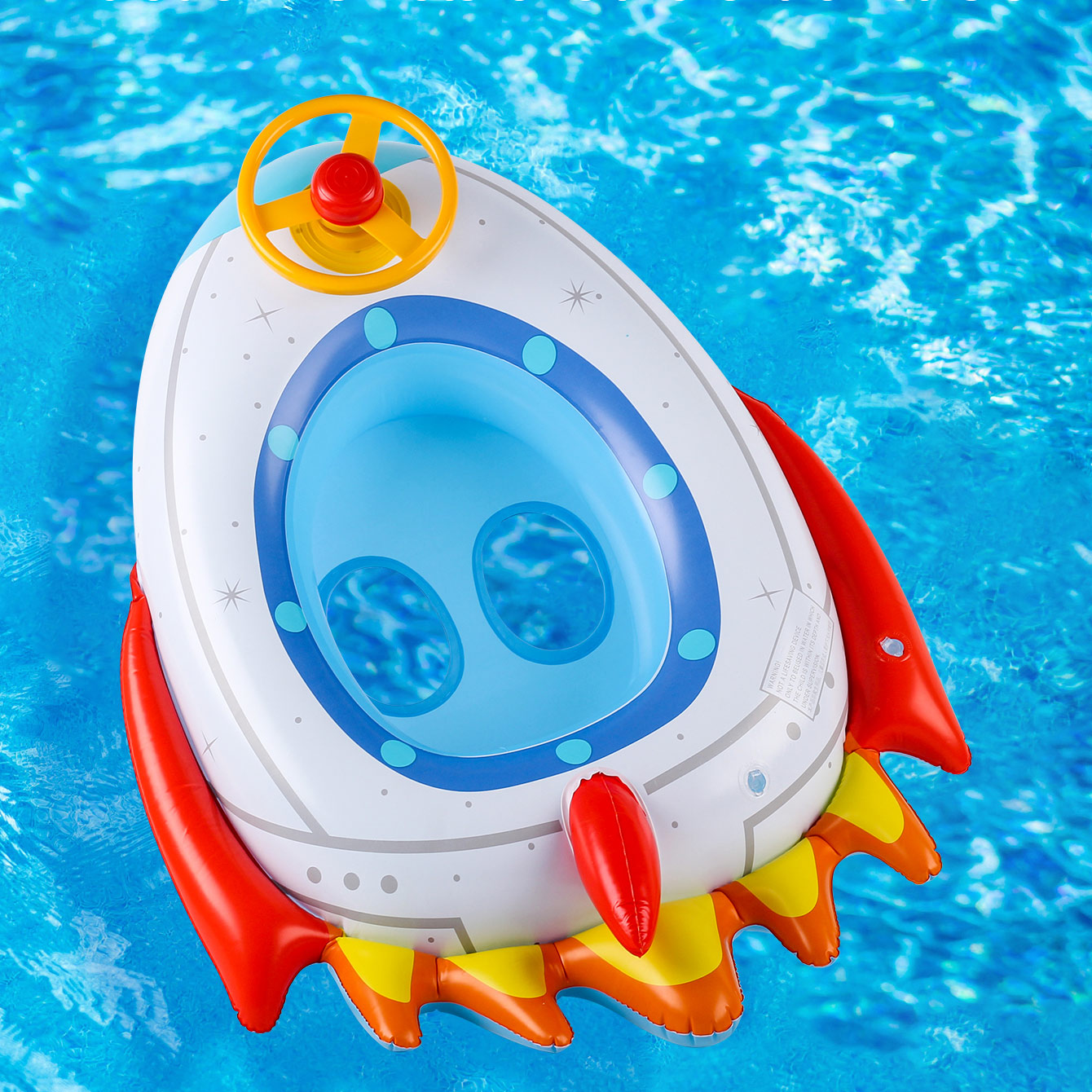 1PC Rocket-shaped Thickened In - Pool Float Ring Inflatable 评论和价格