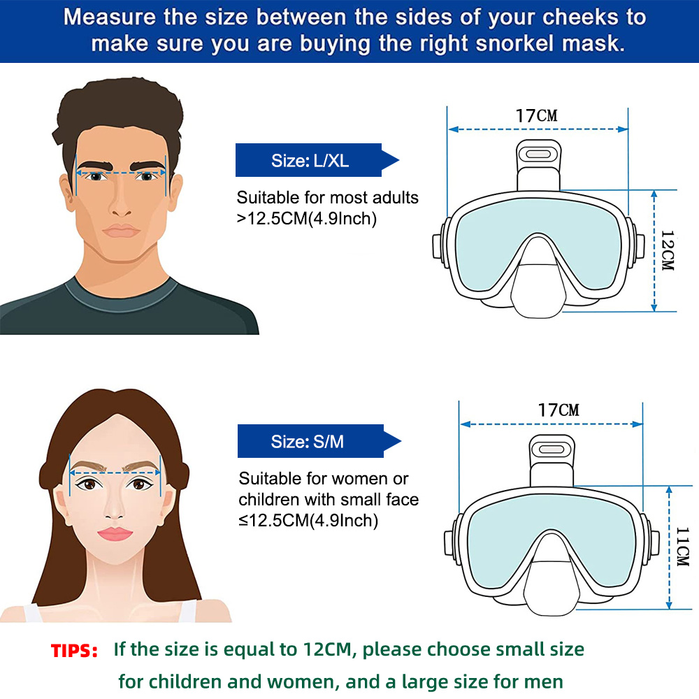 Diving Masks Foldable Anti-Fog - Snorkel Mask Full Face 评论和价格