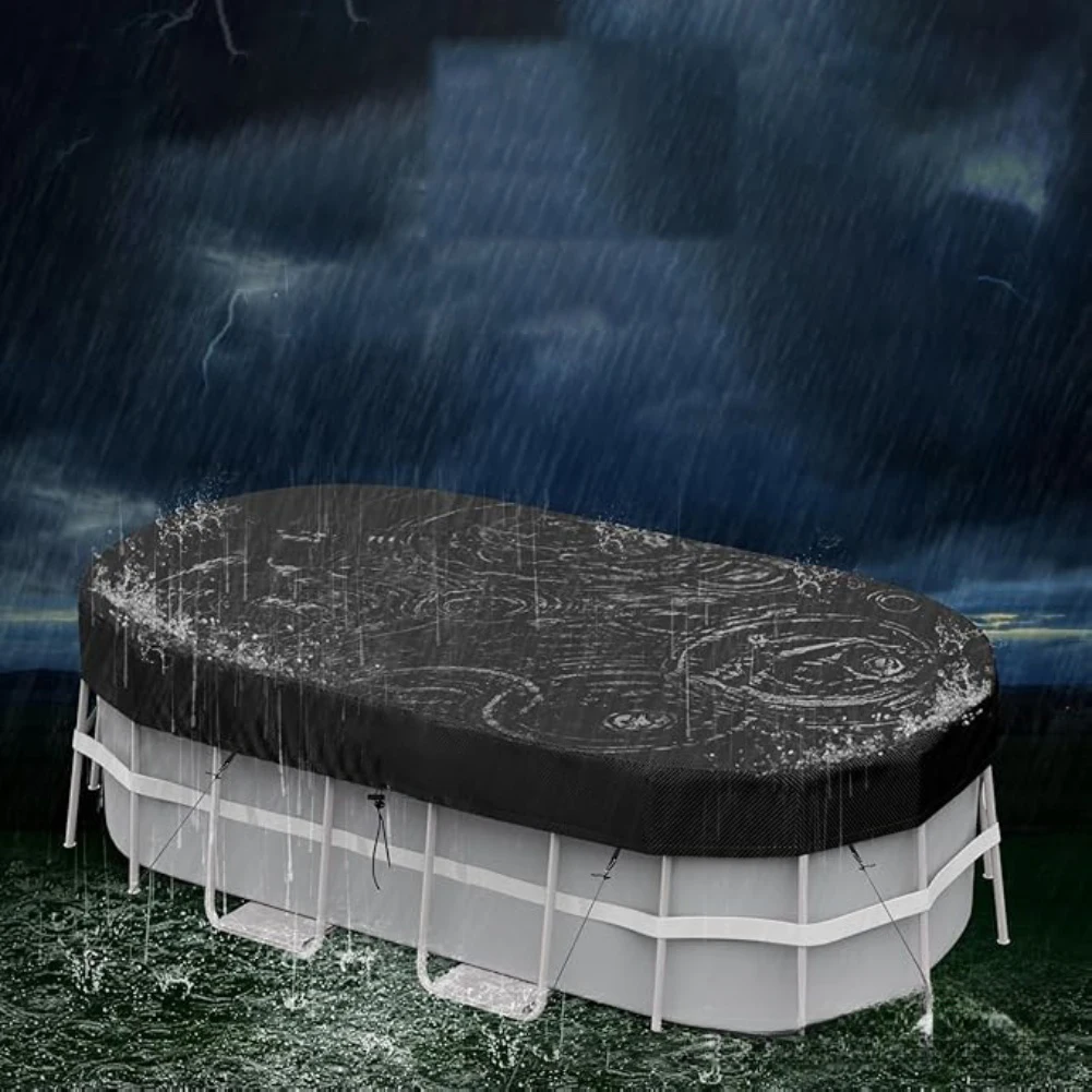 Solar Oval Pool Cover Rectangu - Pool Cover Waterproof 评论和价格