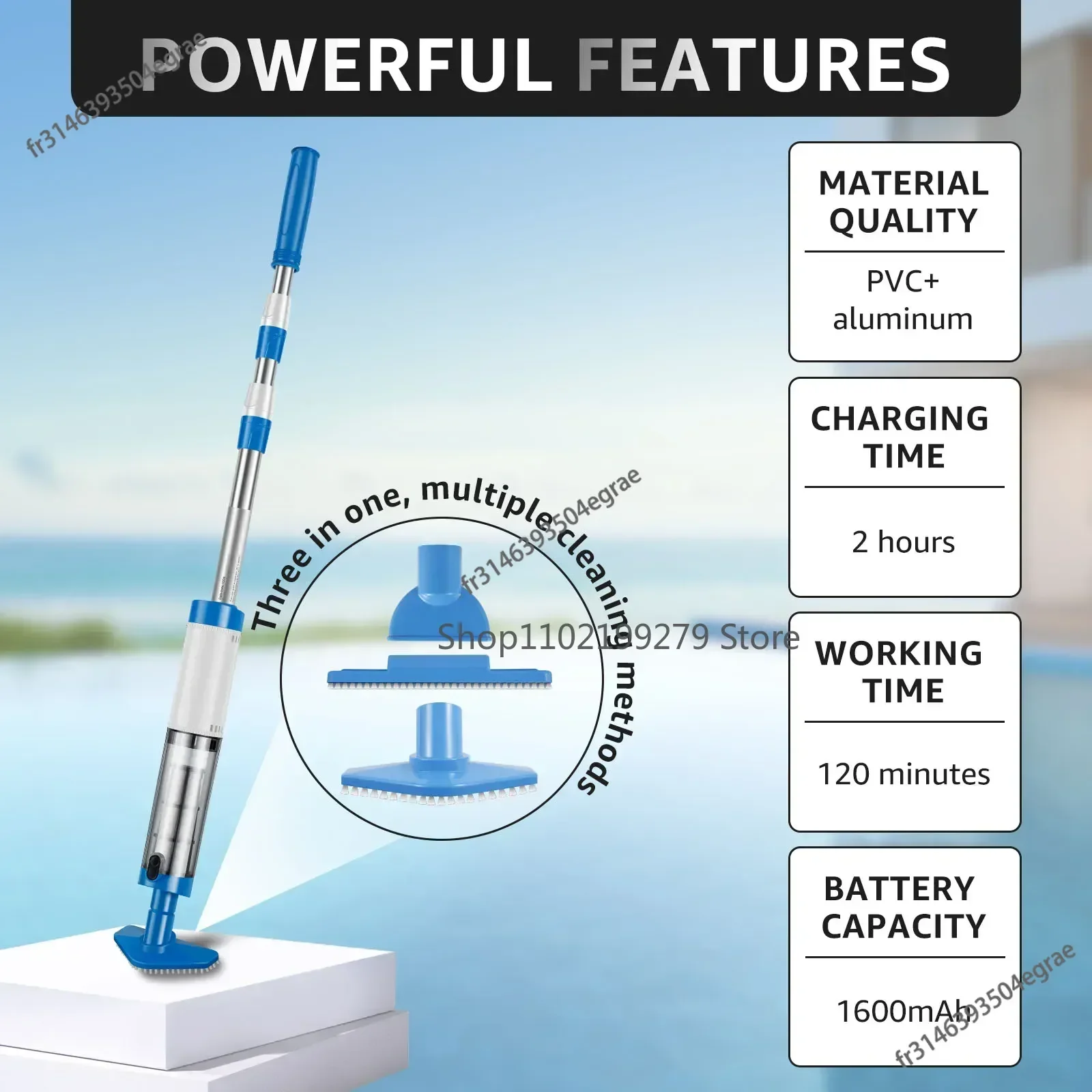 NEW Pool Vacuum Cleaner Rechar - Pool Vacuum Manual 评论和价格