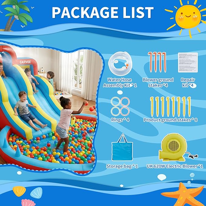 All-Season 8-in-1 Inflatable W - Water Slide Inflatable 评论和价格