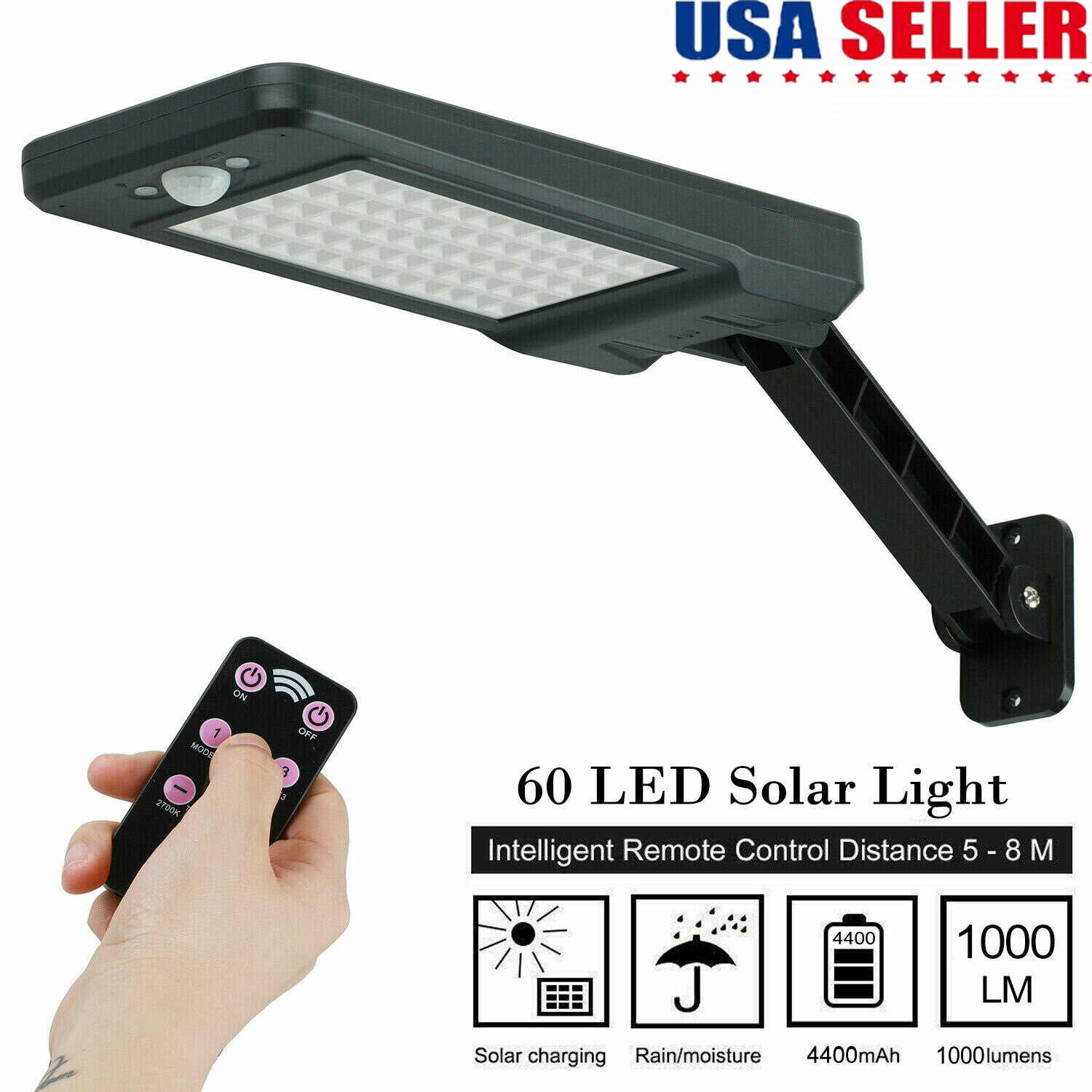 Solar Powered Wall Lamp 60 Lum - Pool Light Solar Rechargeable 评论和价格