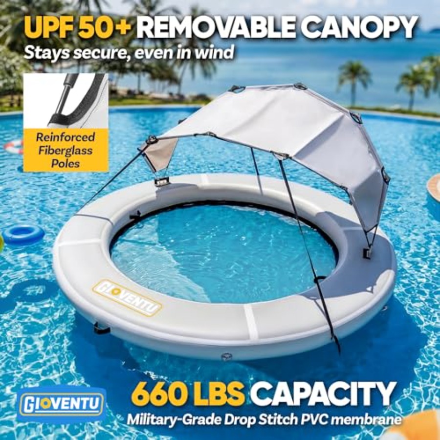 8FT inflatable water hammock f - Pool Float Ring Inflatable 评论和价格