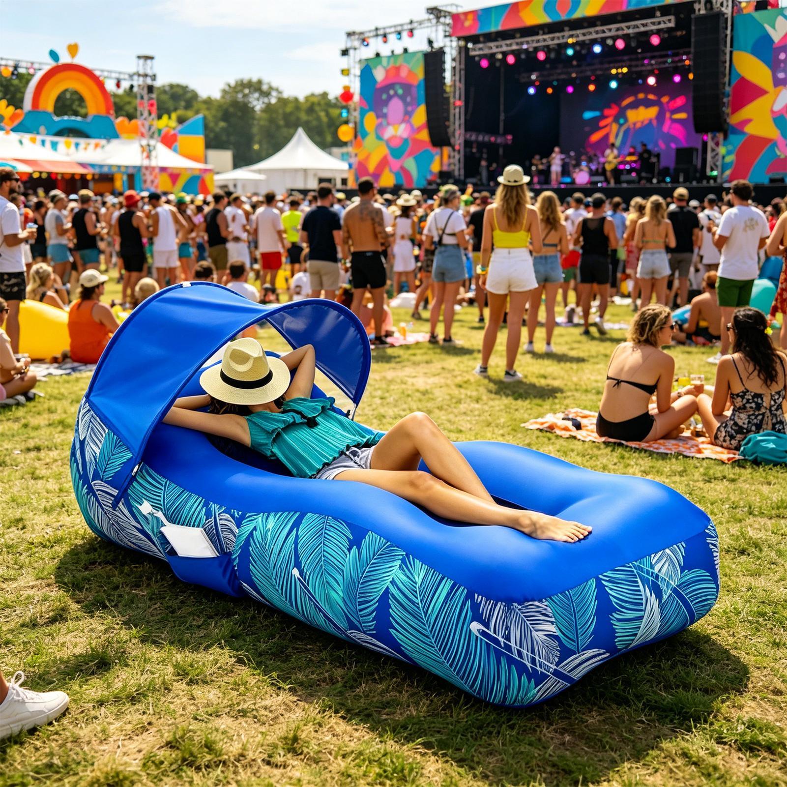 Inflatable Lounger with Sunsha - Pool Lounger Inflatable 评论和价格