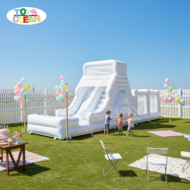 White Inflatable Water Slide w - Water Slide Inflatable 评论和价格