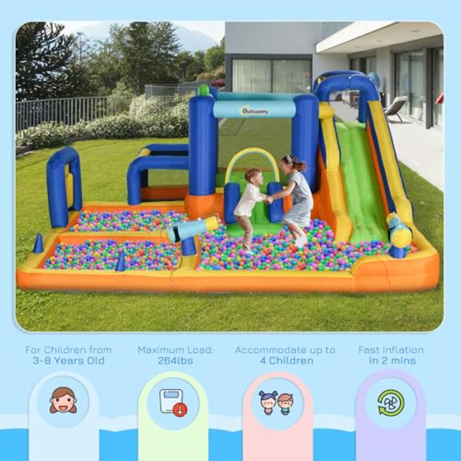 inflatable water slide 7-in-1  - Water Slide Inflatable 评论和价格