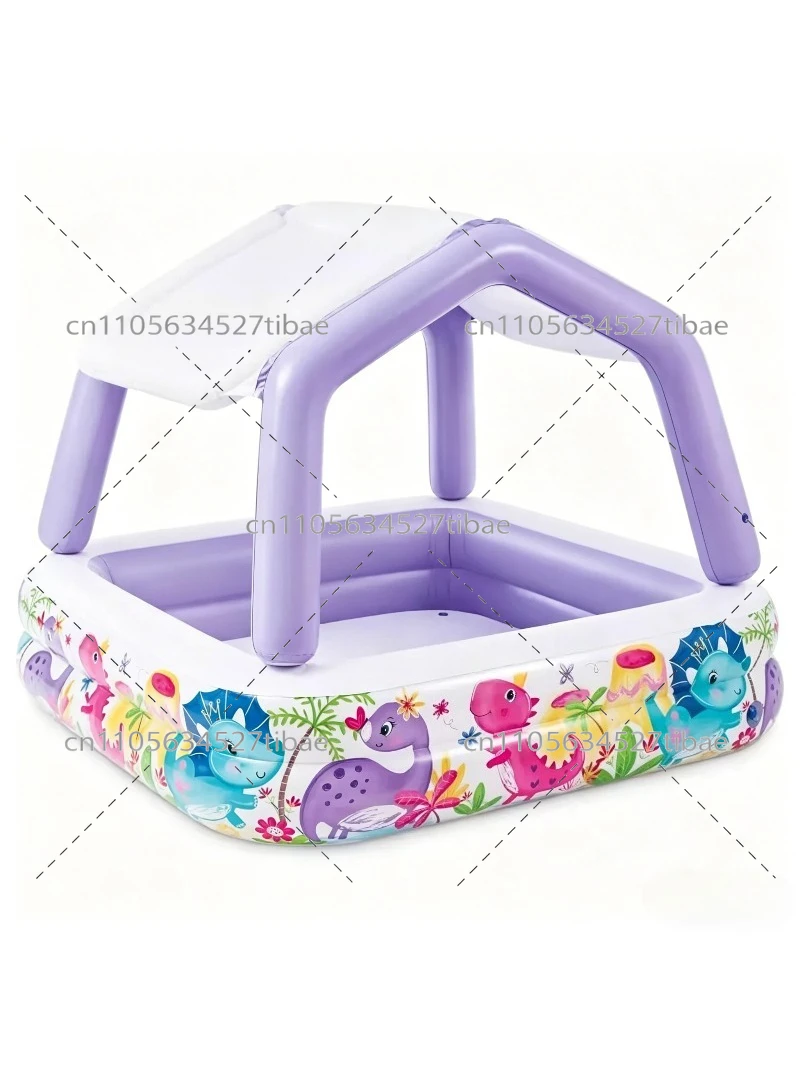 Inflatable Rainbow Kids Pool w - Water Slide Inflatable 评论和价格