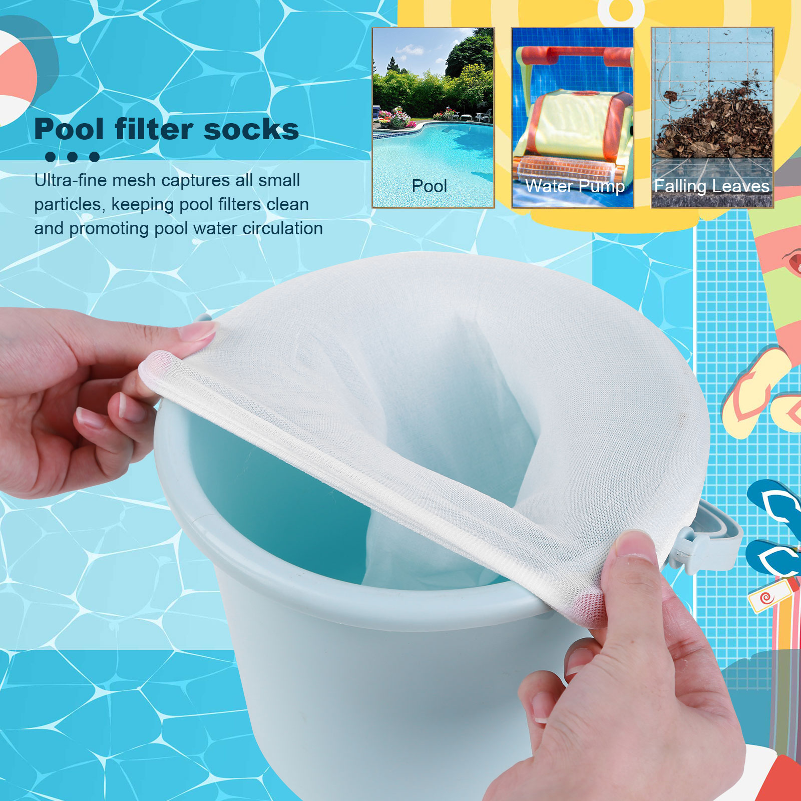 100-5PCS Pool Skimmer Socks El - Pool Skimmer Net 评论和价格