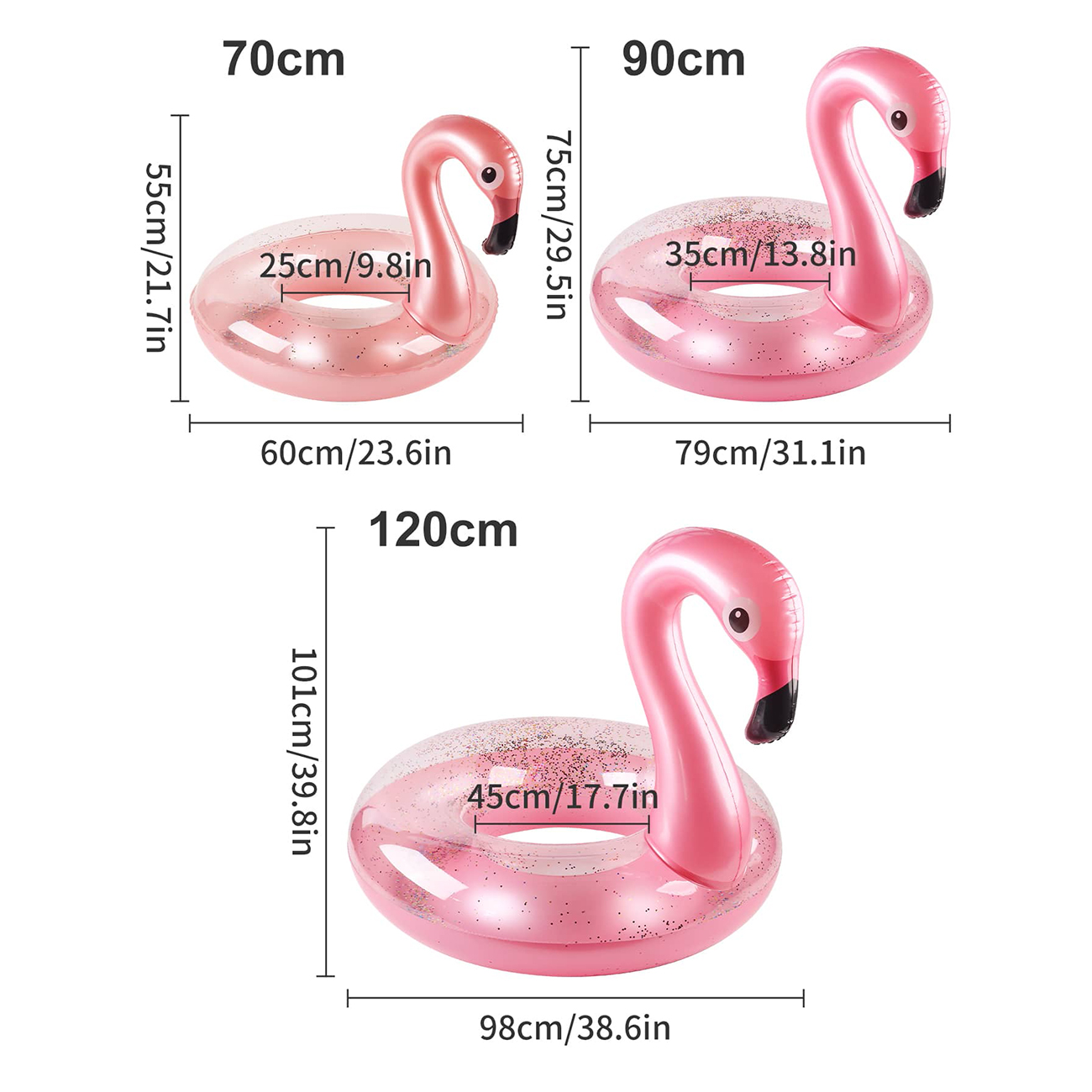 1PCS Flamingo Pool Float - Fun - Pool Lounger Inflatable 评论和价格