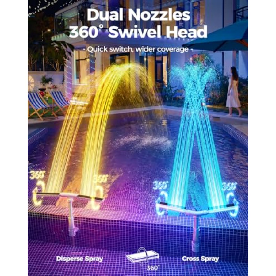 Solar pool fountain for ingrou - Pool Light Solar Rechargeable 评论和价格