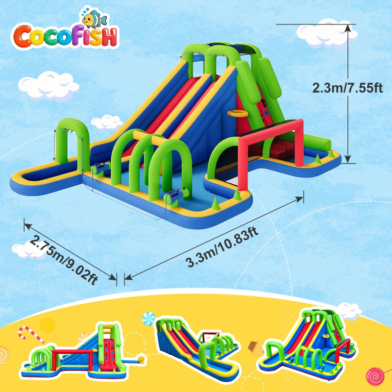 Cocofish Large Inflatable Wate - Water Slide Inflatable 评论和价格