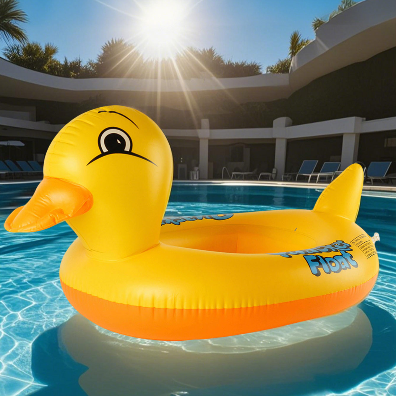 1PC Duck-shaped Thickened Infl - Pool Float Ring Inflatable 评论和价格