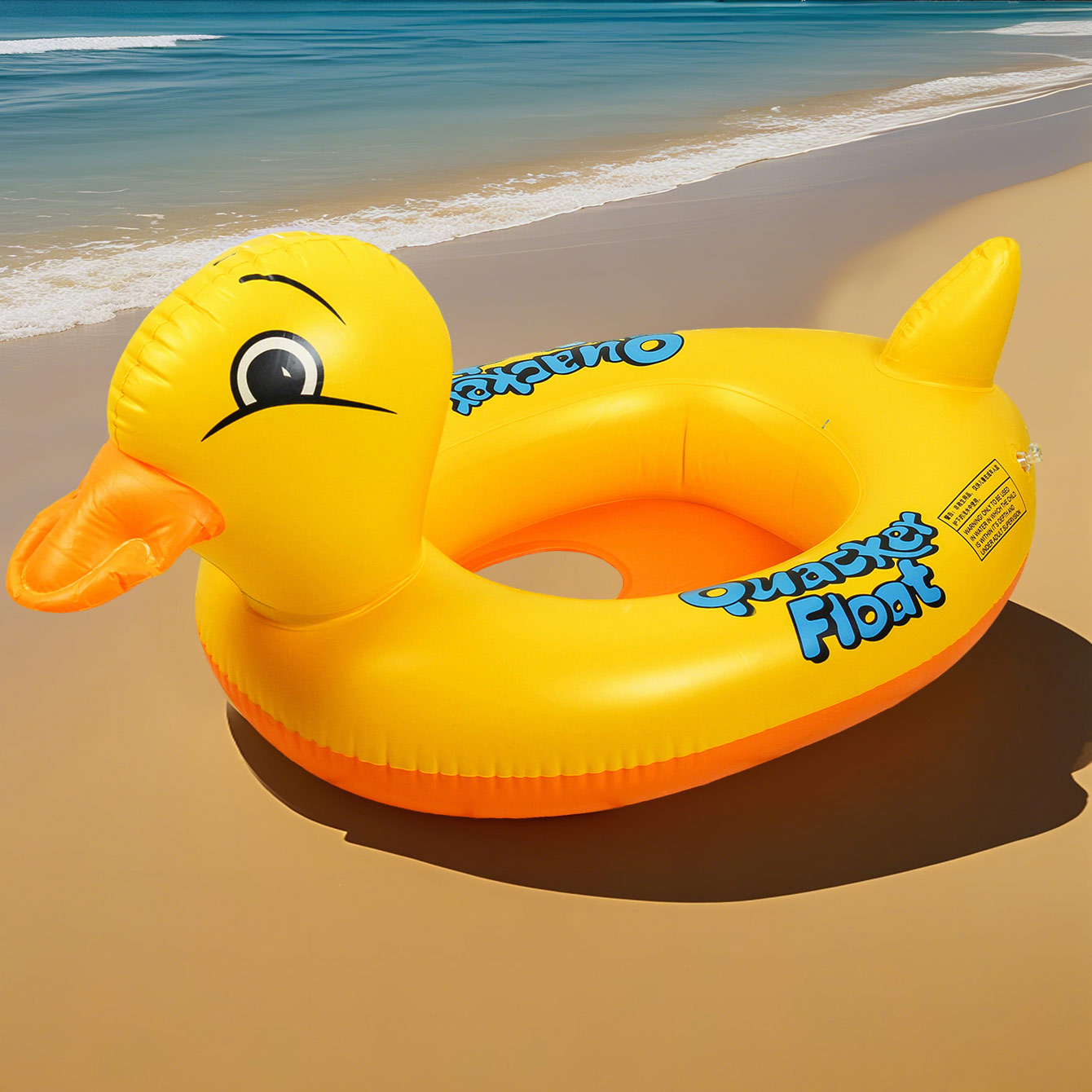 1PC Duck-shaped Thickened Infl - Pool Float Ring Inflatable 评论和价格