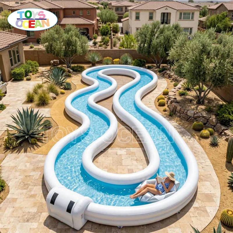 Commercial Inflatable Lazy Riv - Water Slide Inflatable 评论和价格