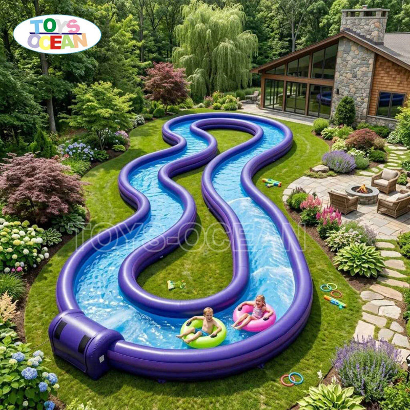 Commercial Inflatable Lazy Riv - Water Slide Inflatable 评论和价格
