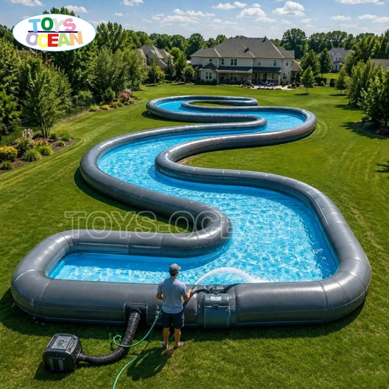 Commercial Inflatable Lazy Riv - Water Slide Inflatable 评论和价格