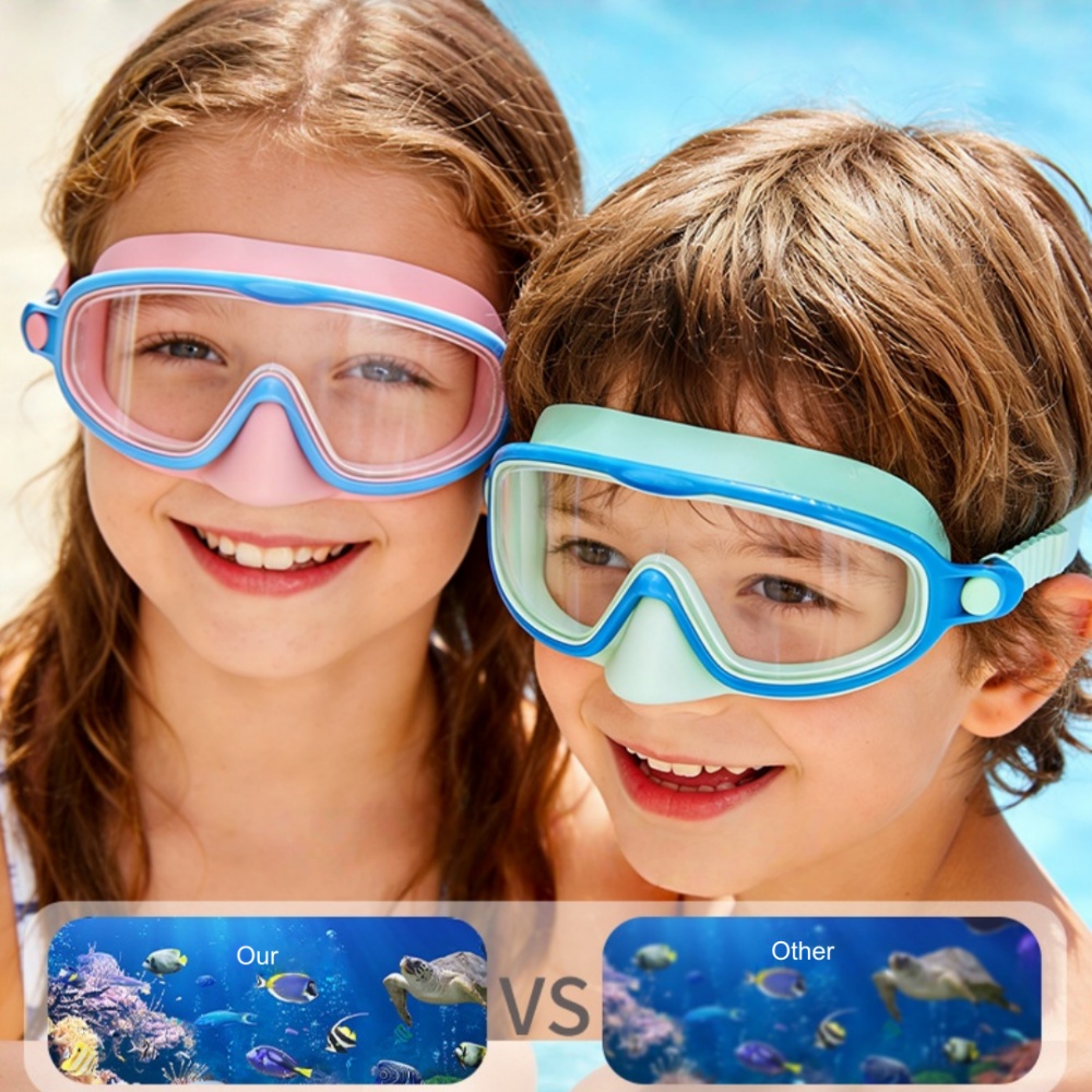 Kids Swimming Goggles with Nos - Swim Goggles Anti Fog Uv 评论和价格
