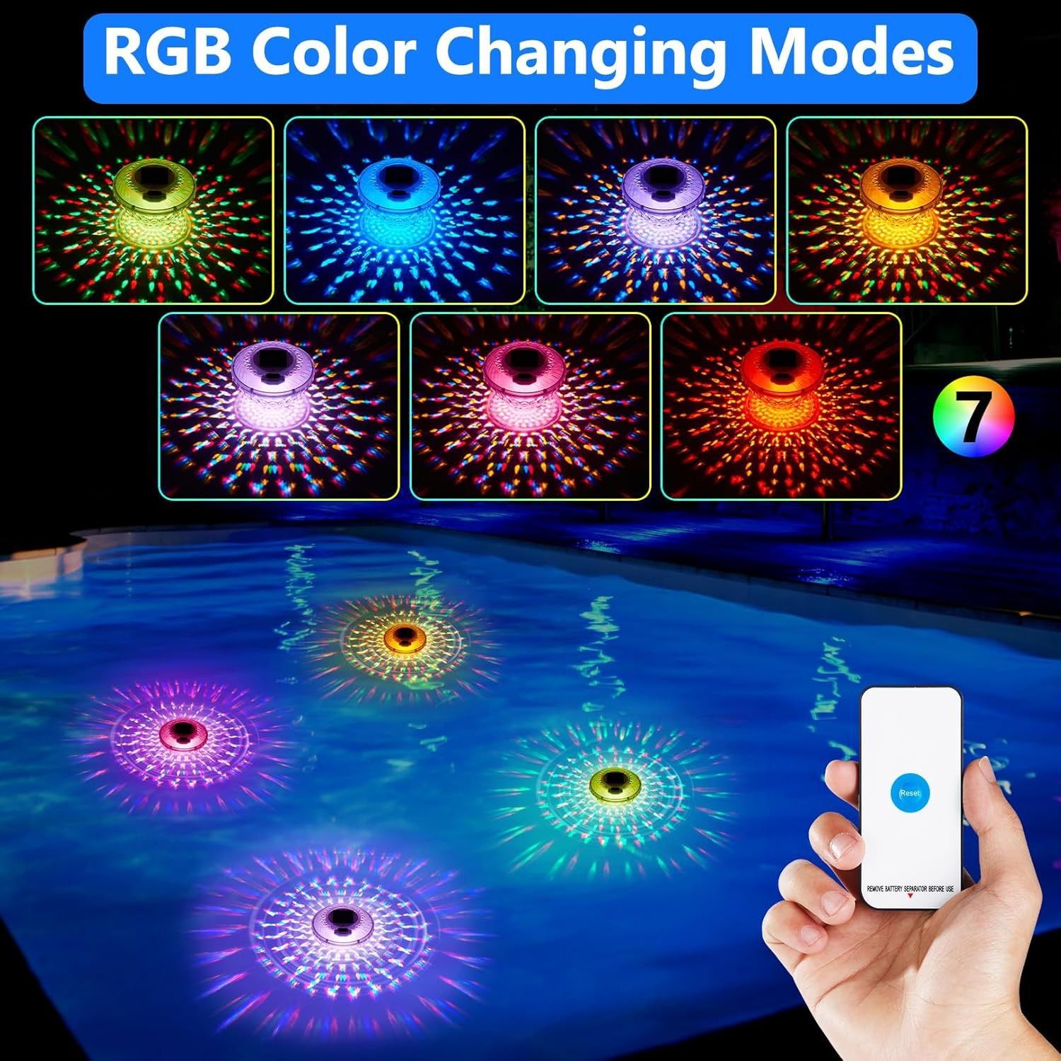 Remote Control Solar Rechargea - Pool Light Solar Rechargeable 评论和价格