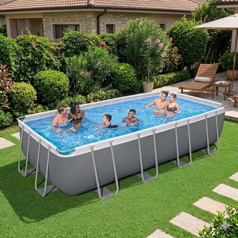Rectangular Metal Frame Above  - Pool Ladder Above Ground 评论和价格