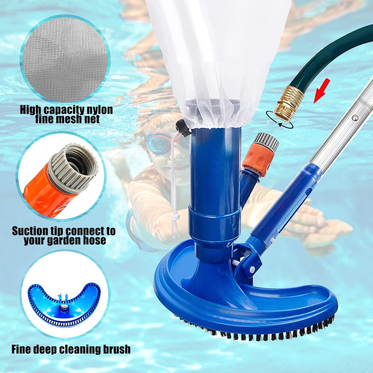 60 inch Pool Vacuum Cleaner Ha - Pool Vacuum Manual 评论和价格
